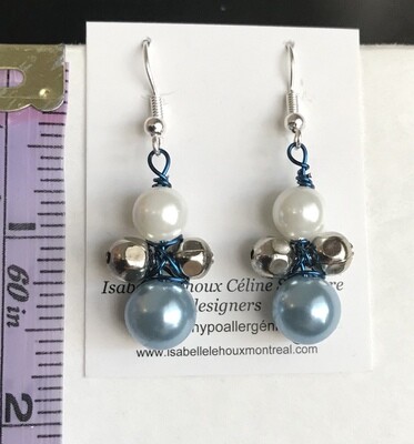 BOUCLES D’OREILLES BLUE CHAÎNE