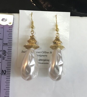 BOUCLES D’OREILLES PERLES EN GOUTTE