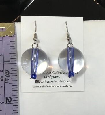 BOUCLES D’OREILLES YEUX BLEUS