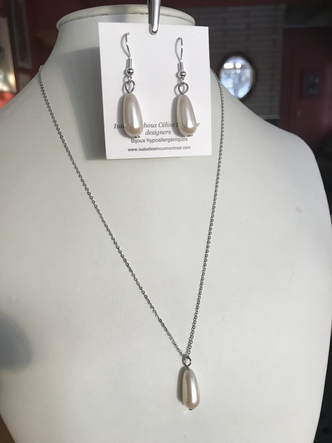 ENSEMBLE 2 BIJOUX ÉLÉGANCE IVOIRE