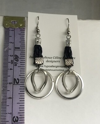 BOUCLES D’OREILLES CHAÎNE  BLUE BLACK