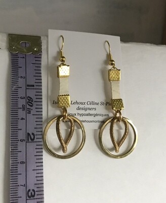 BOUCLES D’OREILLES CHAÎNE  OR