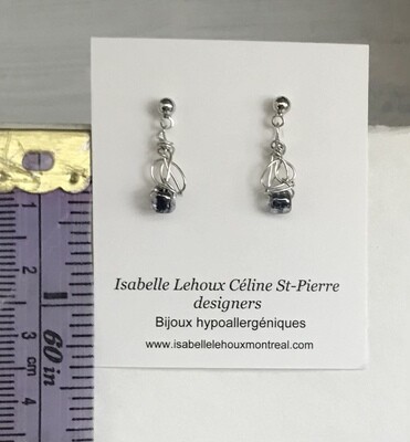 BOUCLES D’OREILLES TINY MINI ANTHRACITE