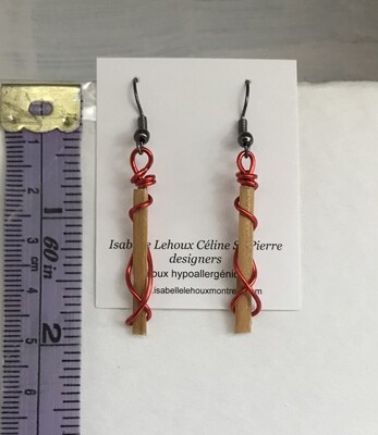 BOUCLES D’OREILLES RUBAN DE BAMBOU