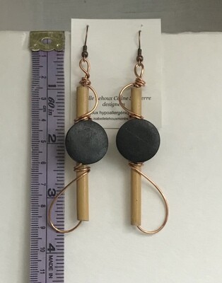 BOUCLES D’OREILLES BOIS DE BAMBOU
