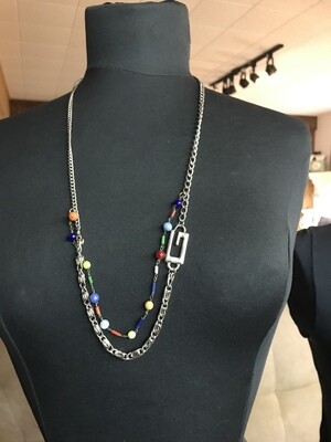COLLIER CHAÎNE MULTICOLORE