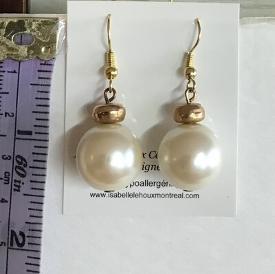BOUCLES D’OREILLES PERLES POP CORN IVOIRE