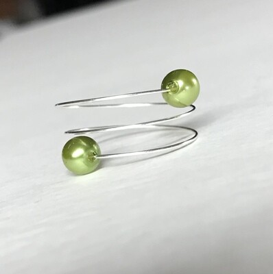 BAGUE PERLES VERTES