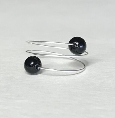 BAGUE PERLES NOIRES
