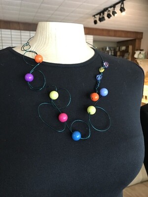 COLLIER BOULIER MULTICOLORE