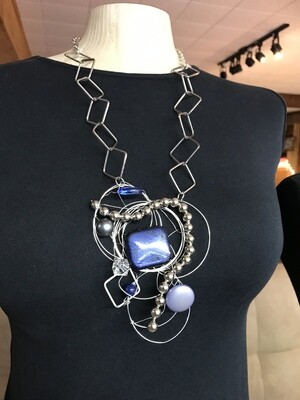 COLLIER ESPACE BLEU