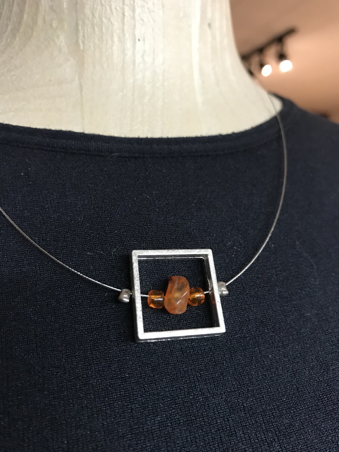 ENSEMBLE 2 BIJOUX CARRÉ DE RÊVE CORNALINE