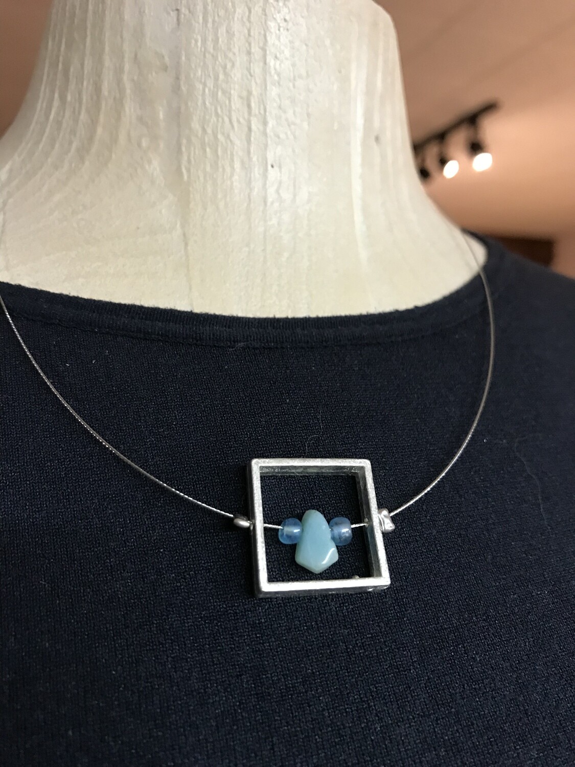 ENSEMBLE 2 BIJOUX CARRÉ DE RÊVE AMAZONITE