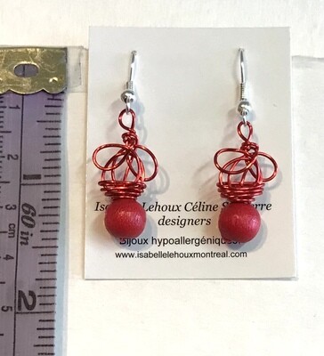 BOUCLES D’OREILLES ROUGE FLASH