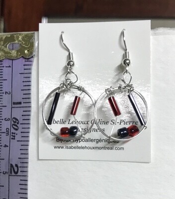 BOUCLES D’OREILLES VERSA ROUGE