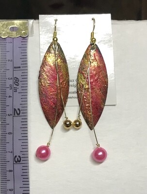 BOUCLES D’OREILLES PEINTES A LA MAIN CHEWING-GUM 