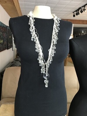 COLLIER CRISTAL BLANC