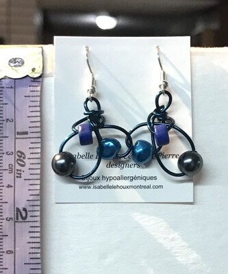 BOUCLES D’OREILLES TRIO TURQUOISE