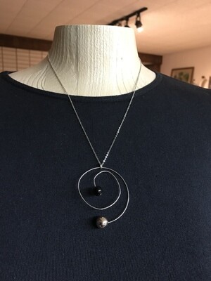 COLLIER SPIRALE PERLES