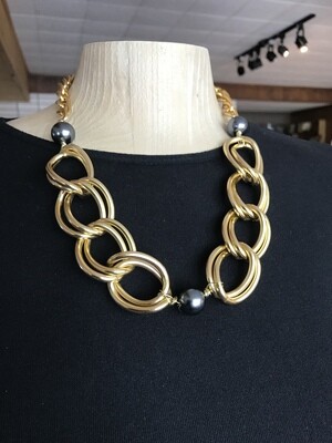 COLLIER OR HÉMATITE