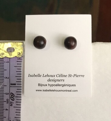 BOUCLES D’OREILLES MINI-FÉES BOIS CHOCO