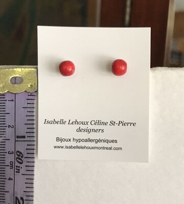 BOUCLES D’OREILLES MINI-FÉES BOIS ROUGE