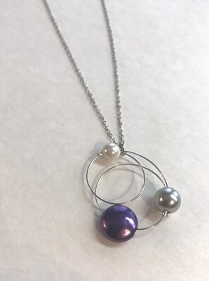 COLLIER PORTE-BONHEUR VIOLET