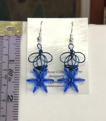 BOUCLES D’OREILLES ÉTOILES BLEU