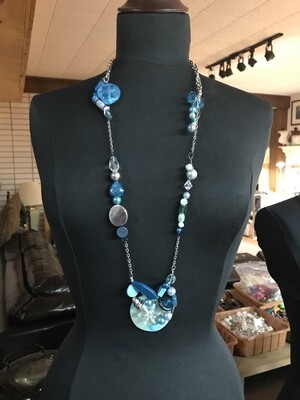 COLLIER COQUILLAGE TURQUOISE