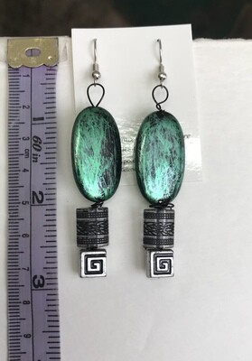 BOUCLES D’OREILLES CARRÉ ÉMERAUDE