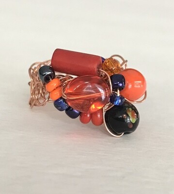 BAGUE ORANGE BLEUTÉ