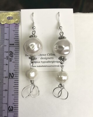 BOUCLES D’OREILLES PERLES EN DUO