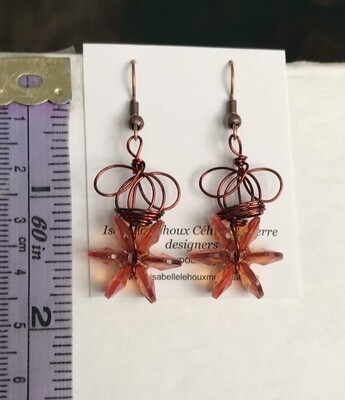 BOUCLES D’OREILLES ÉTOILES BRUNES