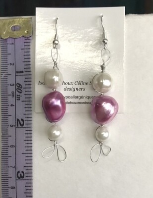 BOUCLES D’OREILLES PERLES ROSIE 