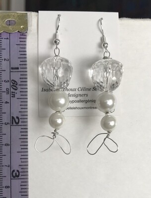 BOUCLES D’OREILLES TRIOLET BLANC