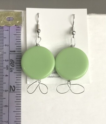 BOUCLES D’OREILLES PASTILLES VERT MENTHE