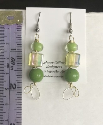 BOUCLES D’OREILLES TRIOLET MENTHE