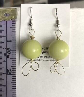 BOUCLES D’OREILLES BOULES VERTES
