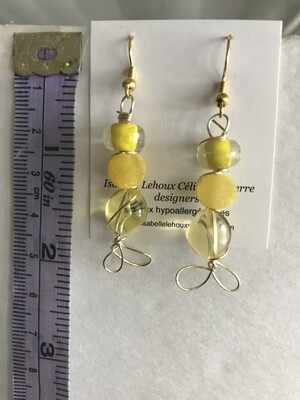 BOUCLES D’OREILLES TRIO JAUNE