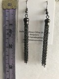 BOUCLES D’OREILLES CHAÎNON NOIRES