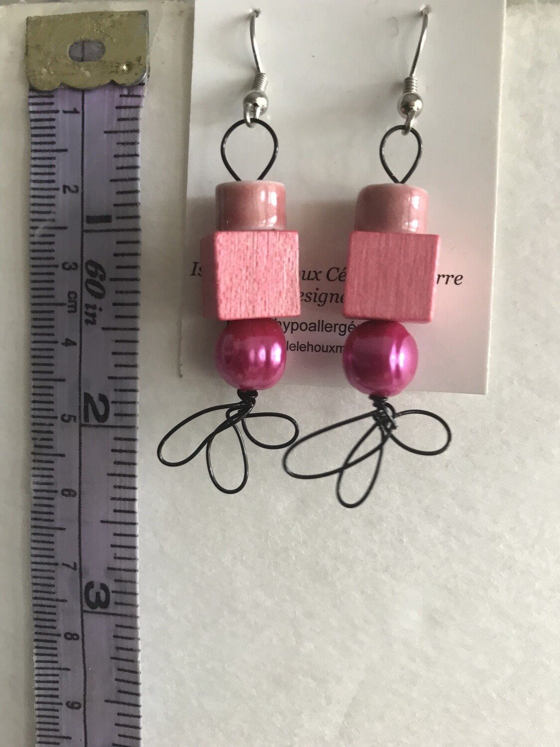 BOUCLES D’OREILLES TRIO ROSE