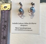 BOUCLES D’OREILLES PERLES BLEU PÂLE