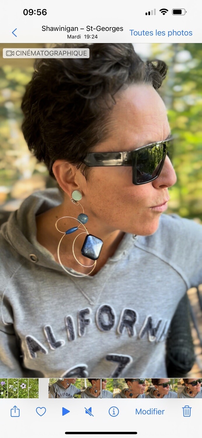 BOUCLES D’OREILLES FASCINATION BLEU NUIT