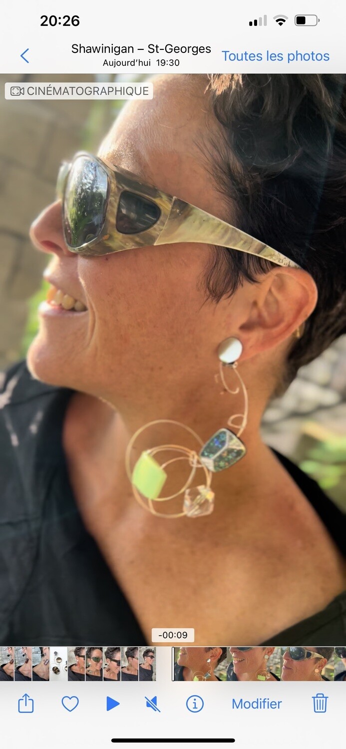 BOUCLES D’OREILLES FASCINATION VERTE