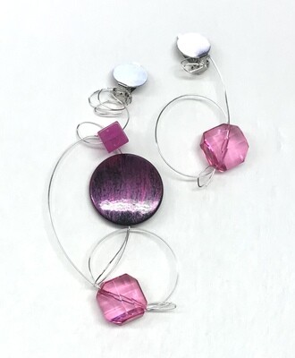 BOUCLES D’OREILLES FASCINATION ROSE