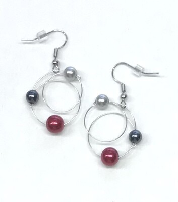BOUCLES D’OREILLES C CHIC MIX ROUGE