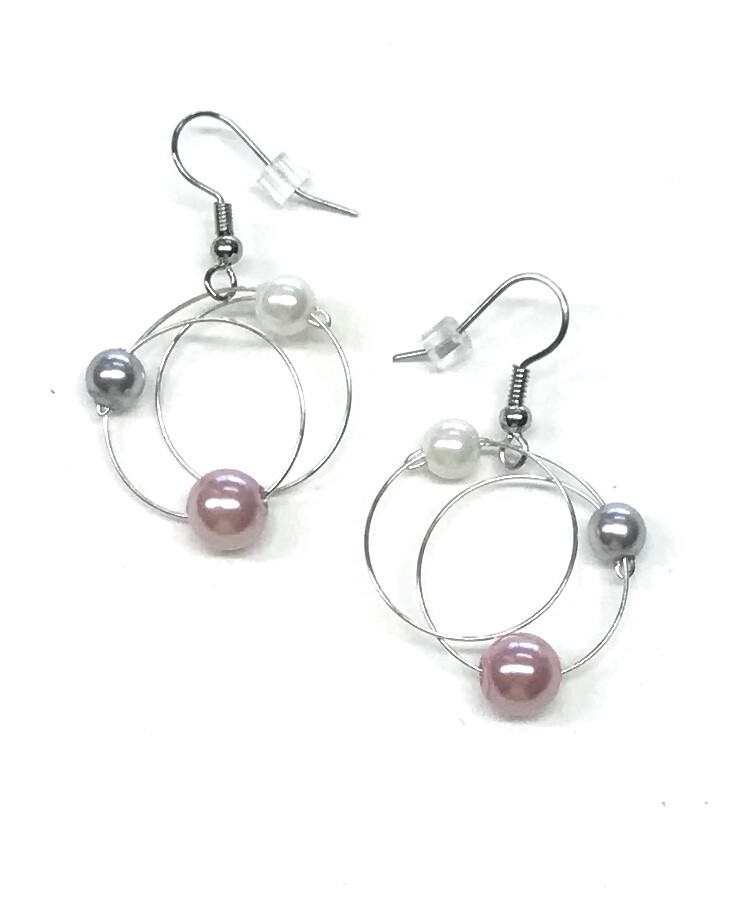 BOUCLES D’OREILLES C CHIC MIX ROSE