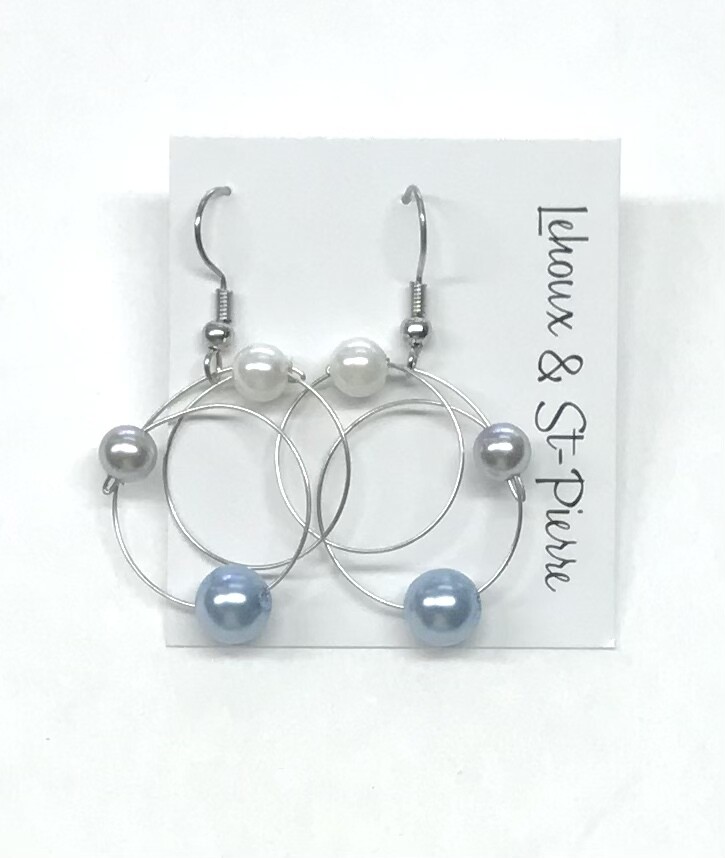 BOUCLES D’OREILLES C CHIC MIX BLEU