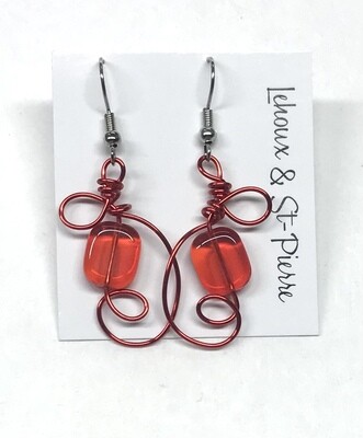 BOUCLES D’OREILLES VERRE ORNEMENTAL