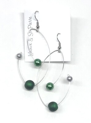 BOUCLES D’OREILLES BORÉALES ÉMERAUDE